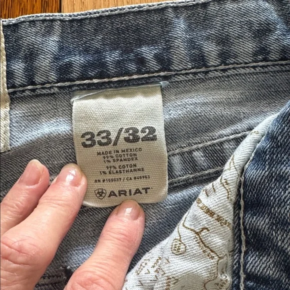 Ariat Light Blue M5 Straight Men's Jeans - Picture 8 of 16